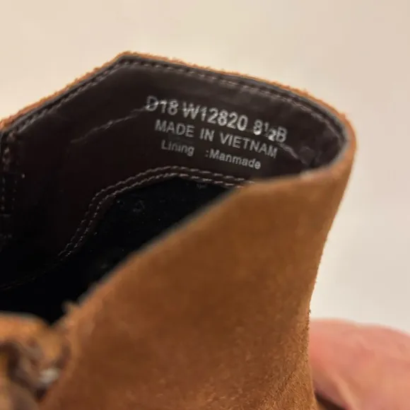 Cole Haan Harrington Grand Suede Buckle Booties Brown Size 8 1/2